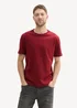 Tom Tailor C Neck T Shirt Burgundy Dark Red