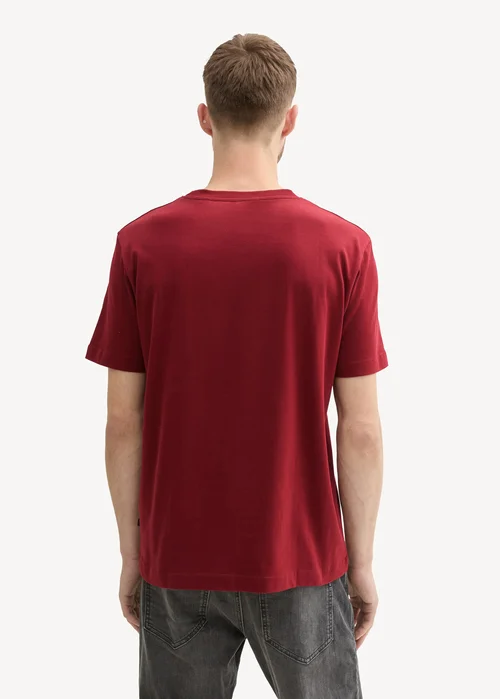 Tom Tailor C Neck T Shirt Burgundy Dark Red