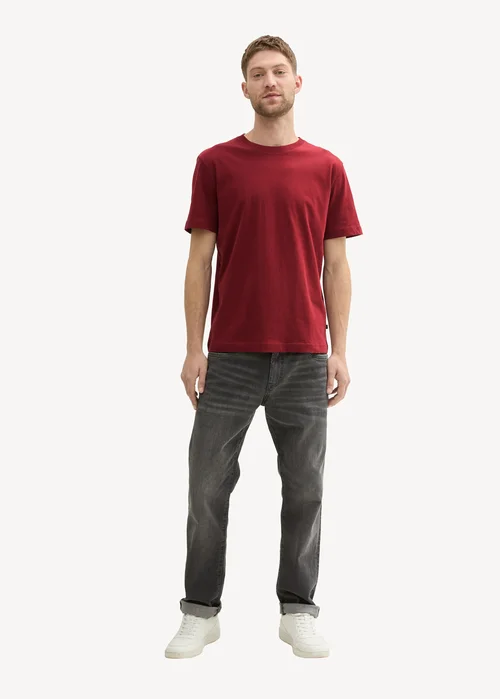 Tom Tailor C Neck T Shirt Burgundy Dark Red