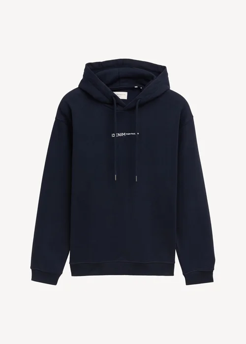 Deniim Tom Tailor Printed Hoodie Sky Captain Blue