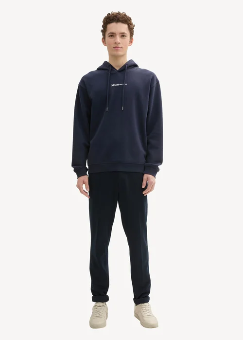 Deniim Tom Tailor Printed Hoodie Sky Captain Blue