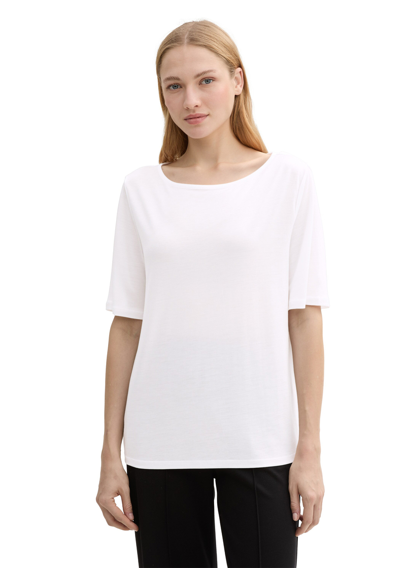 Tom Tailor C Neck Tee White - 1047234-20000