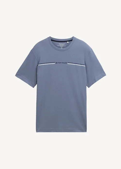 Tom Tailor T Shirt With A Print Dove Grey