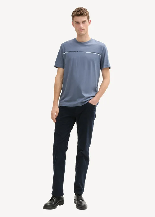 Tom Tailor T Shirt With A Print Dove Grey