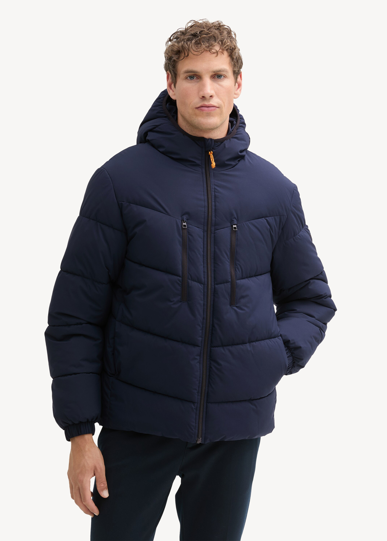 Tom Tailor Hooded Puffer Jacket Sky Captain Blue - 1041775-10668