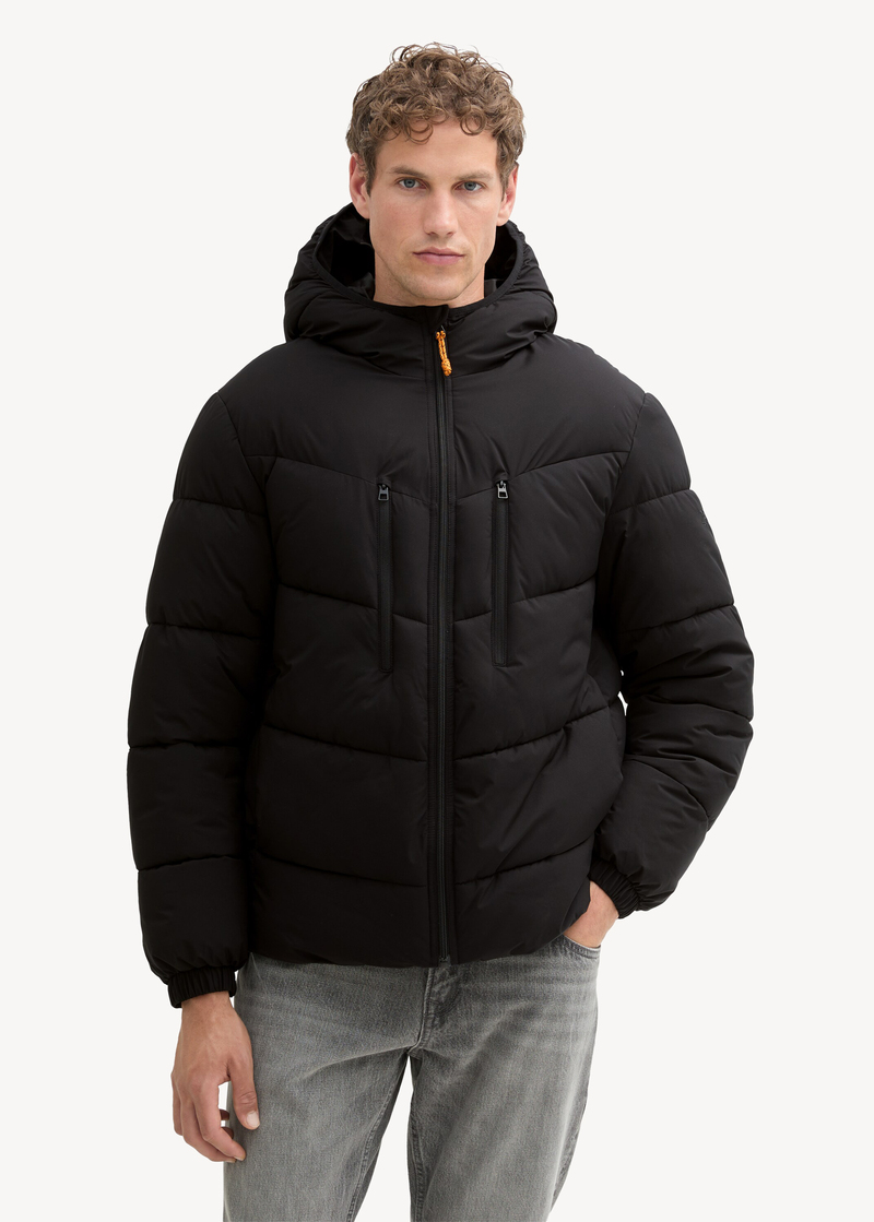 Tom Tailor Hooded Puffer Jacket Black - 1041775-29999