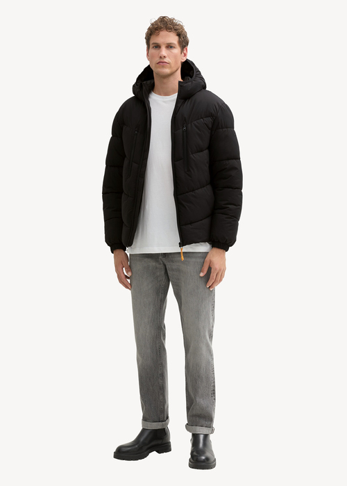 Tom Tailor Hooded Puffer Jacket Black - 1041775-29999