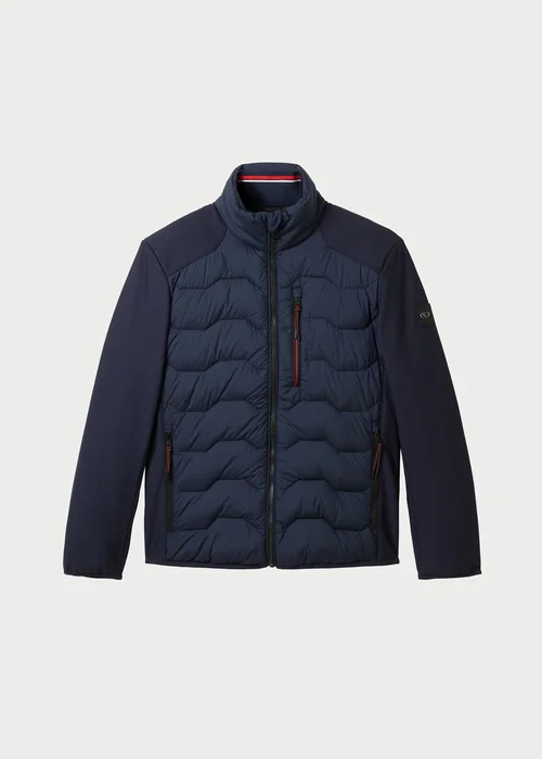 Tom Tailor Hybrid Jacket With A Stand Up Collar Sky Captain Blue