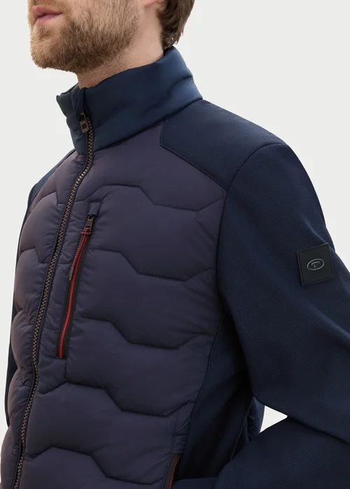 Tom Tailor Hybrid Jacket With A Stand Up Collar Sky Captain Blue
