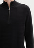 Tom Tailor Knit Troyer In A Mix Of Textures Black - 1044475-29999