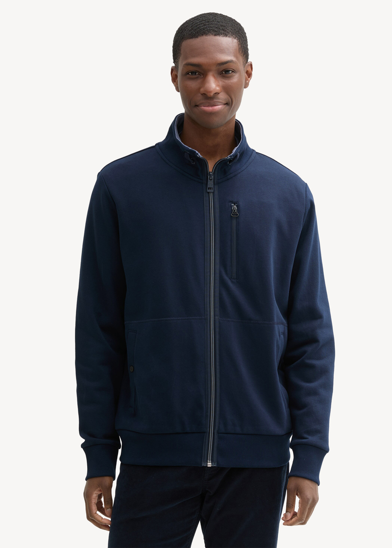 Tom Tailor Zip Sweatshirt Sky Captain Blue - 1044029-10668