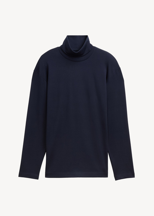 Tom Tailor Long Sleeved Shirt With Turtleneck Sky Captain Blue - 1043993-10668