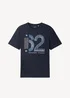Tom Tailor T Shirt With Print Sky Captain Blue