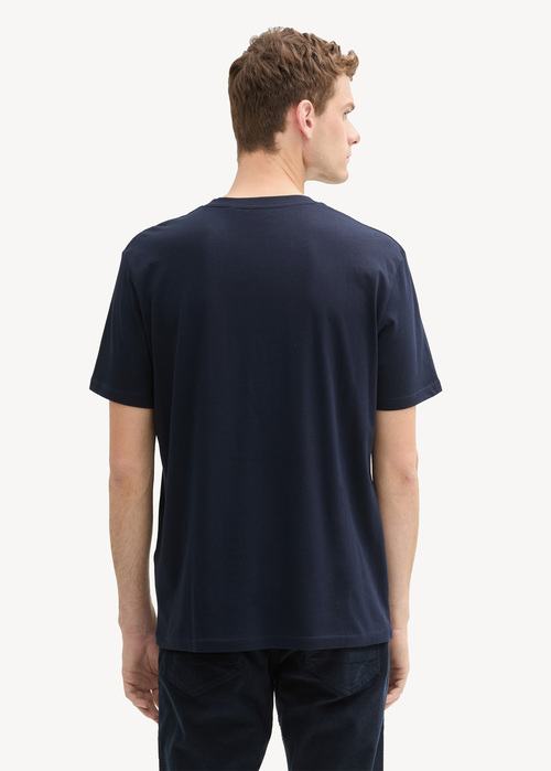 Tom Tailor T Shirt With Print Sky Captain Blue - 1044015-10668