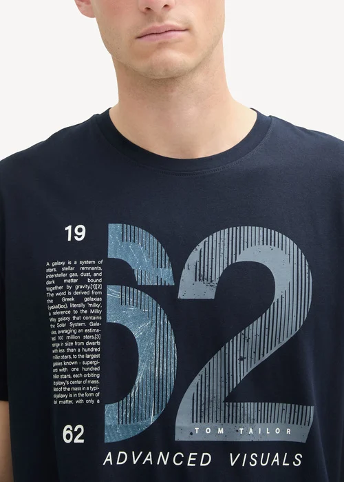 Tom Tailor T Shirt With Print Sky Captain Blue