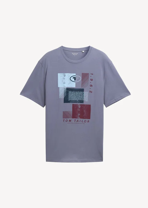 Tom Tailor T Shirt With Print Dove Grey