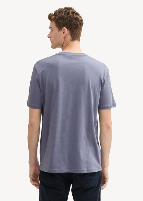 Tom Tailor T Shirt With Print Dove Grey - 1044015-11281