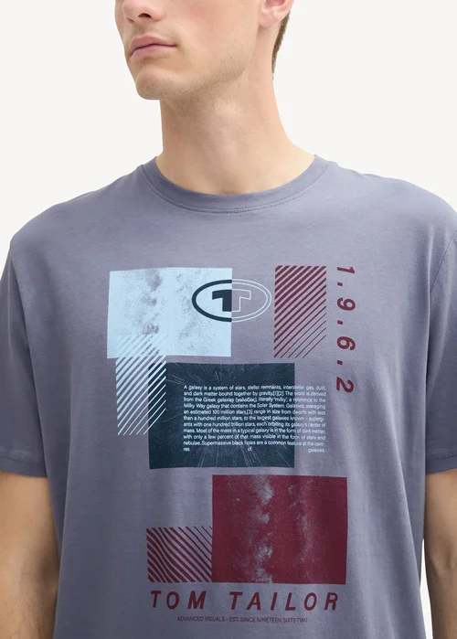Tom Tailor T Shirt With Print Dove Grey