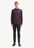 Tom Tailor Regular Fit Shirt With Structure Purple Diagonal Structure - 1043809-36679