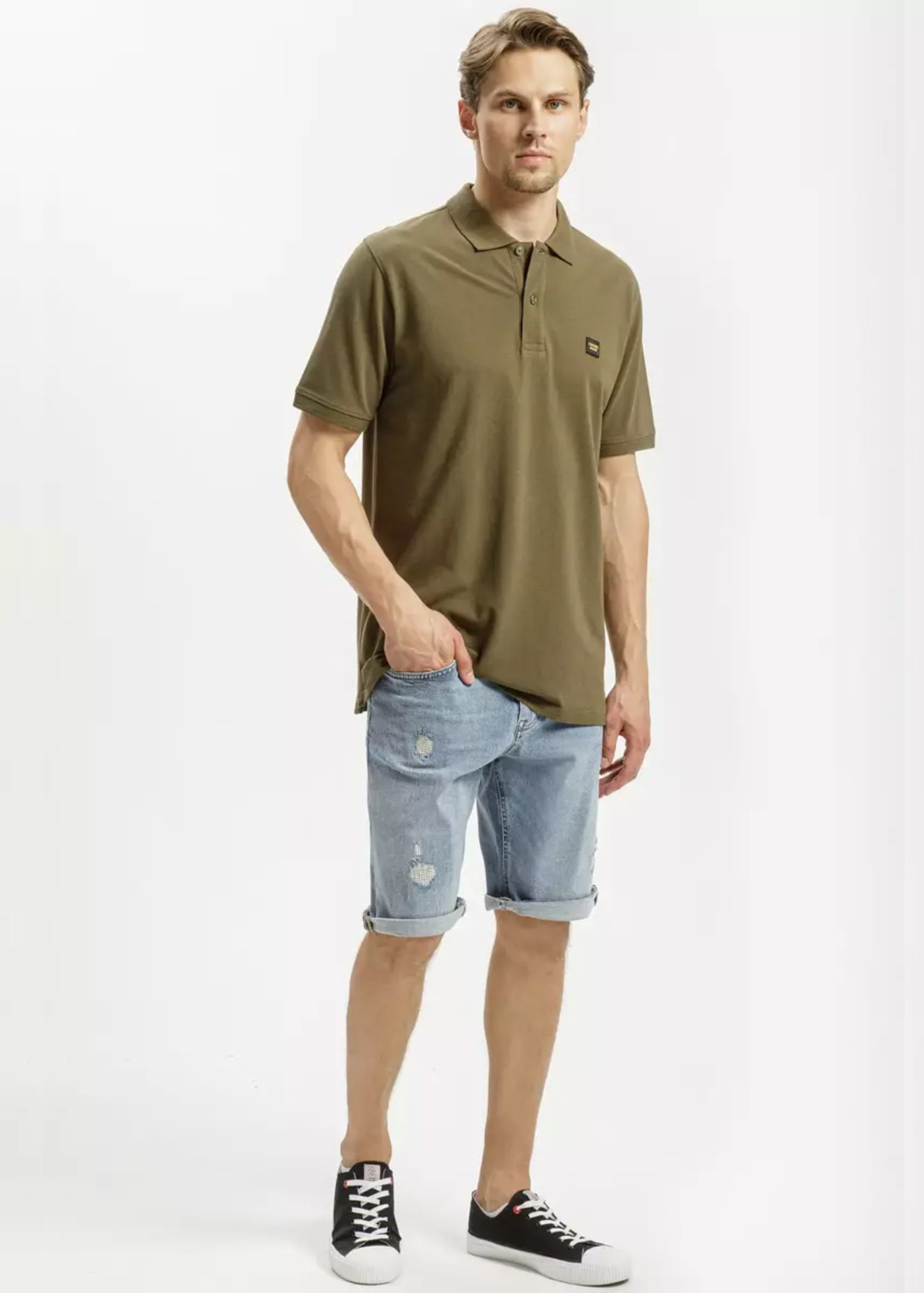 Cross Jeans Polo Tee Khaki 002 - 16027-002