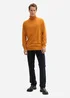 Tom Tailor Basic Turtleneck Jumper Peanut Butter Brown Melange