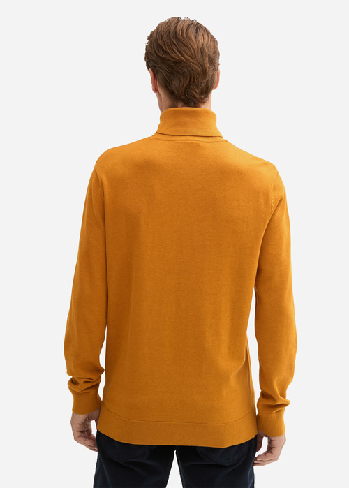 Tom Tailor Basic Turtleneck Jumper Peanut Butter Brown Melange - 1042456-37029