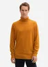Tom Tailor Basic Turtleneck Jumper Peanut Butter Brown Melange