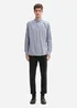 Tom Tailor Fitted Cotton Shirt Grey Structure