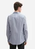 Tom Tailor Fitted Cotton Shirt Grey Structure