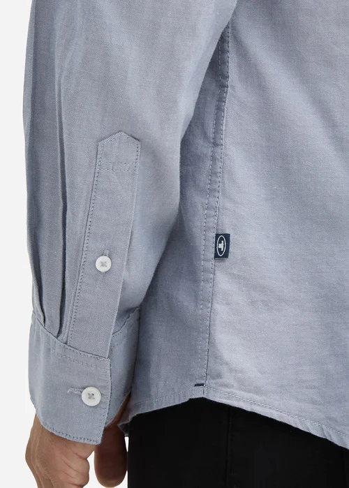 Tom Tailor Fitted Cotton Shirt Grey Structure