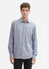Tom Tailor Fitted Cotton Shirt Grey Structure