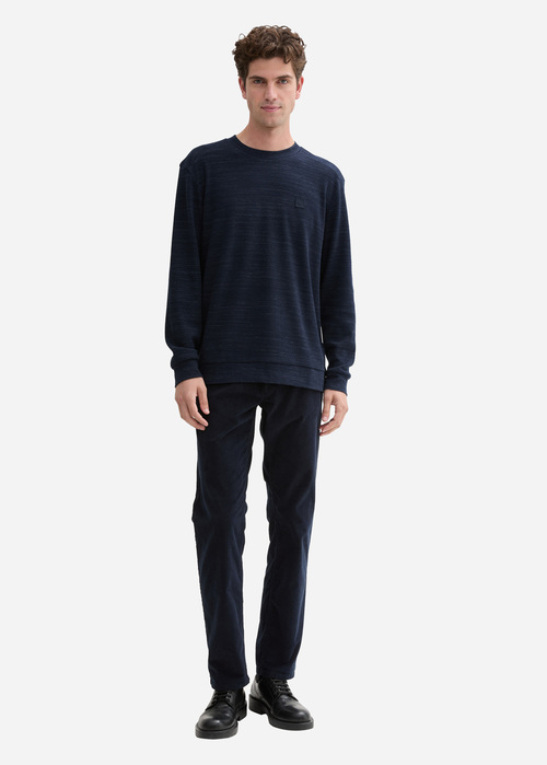 Tom Tailor Long Sleeve Tee Navy Waffle Inject - 1043995-36827