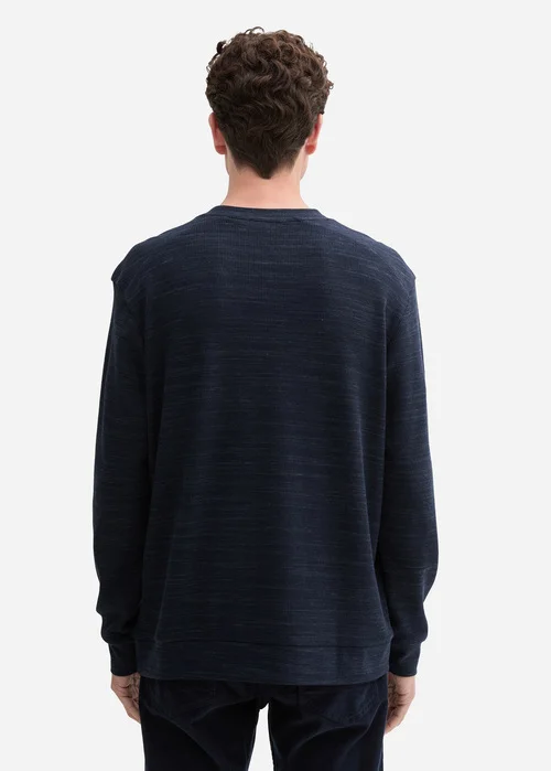 Tom Tailor Long Sleeve Tee Navy Waffle Inject