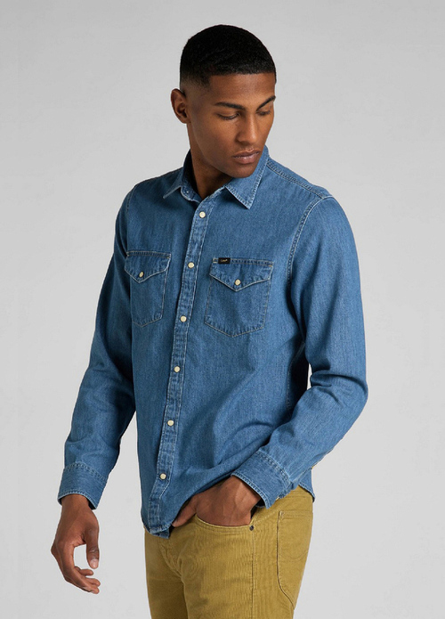 Lee Regular Shirt Washed Blue - L69HKXLR