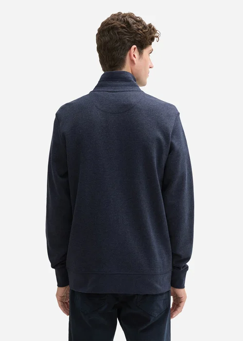 Tom Tailor Sweat Jacket In A Melange Look Sky Captain Blue White Melange