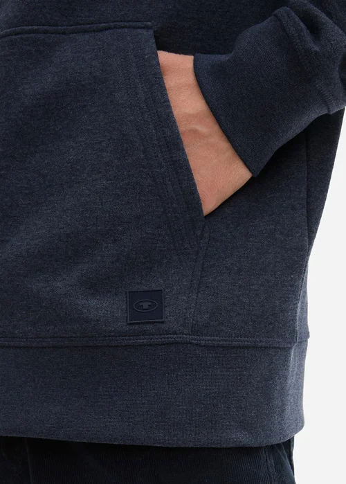 Tom Tailor Sweat Jacket In A Melange Look Sky Captain Blue White Melange