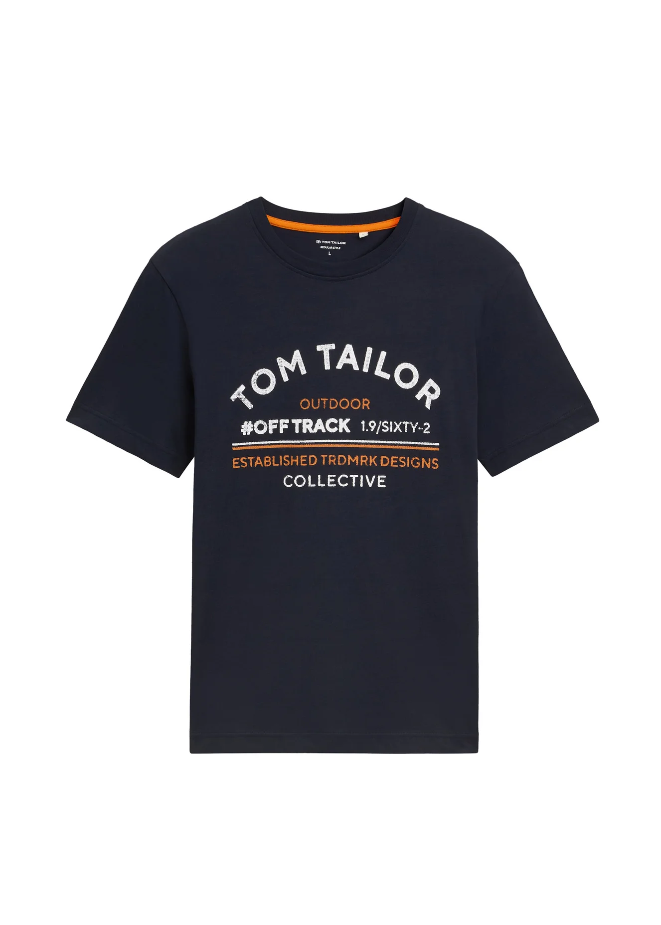 Tom Tailor C Neck Logo T Shirt Sky Captain Blue