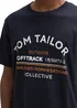 Tom Tailor C Neck Logo T Shirt Sky Captain Blue