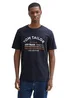 Tom Tailor C Neck Logo T Shirt Sky Captain Blue