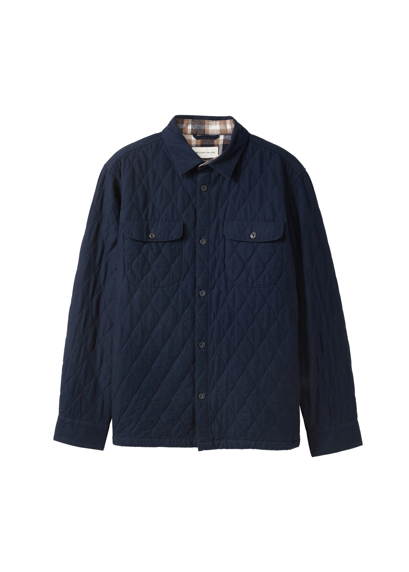 Tom Tailor Quilted Overshirt Sky Captain Blue - 1043814-10668