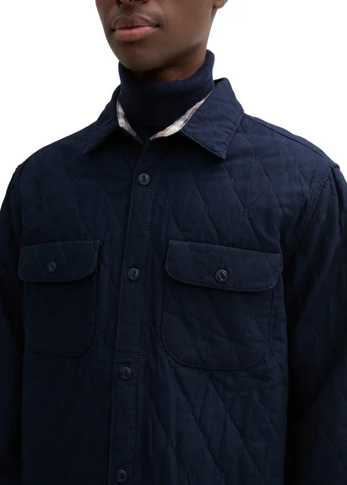 Tom Tailor Quilted Overshirt Sky Captain Blue