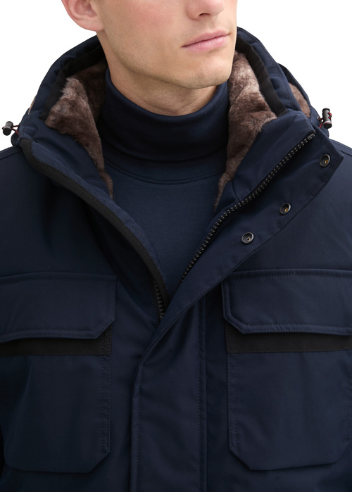 Tom Tailor Jacket With Detachable Hood Sky Captain Blue - 1042519-10668