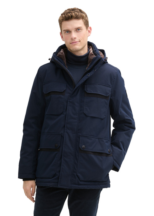 Tom Tailor Jacket With Detachable Hood Sky Captain Blue - 1042519-10668