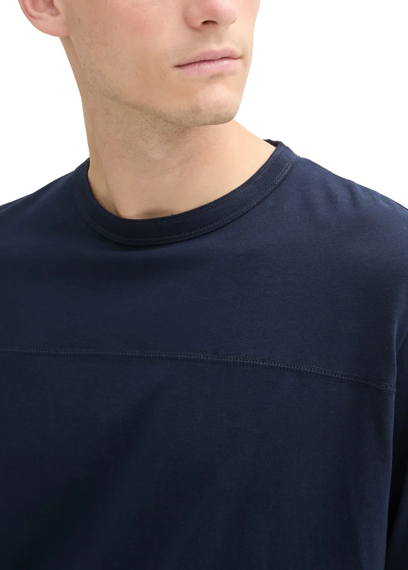 Tom Tailor Long Sleeved Shirt With Organic Cotton Sky Captain Blue