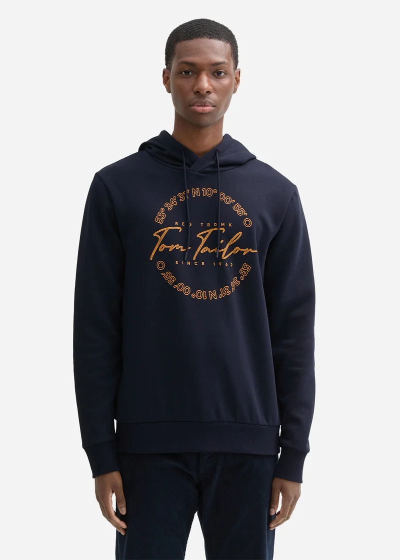 Tom Tailor Hoodie Print Sky Captain Blue