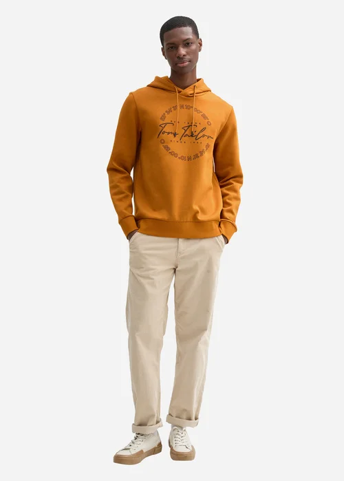 Tom Tailor Hoodie Print Peanut Butter Brown