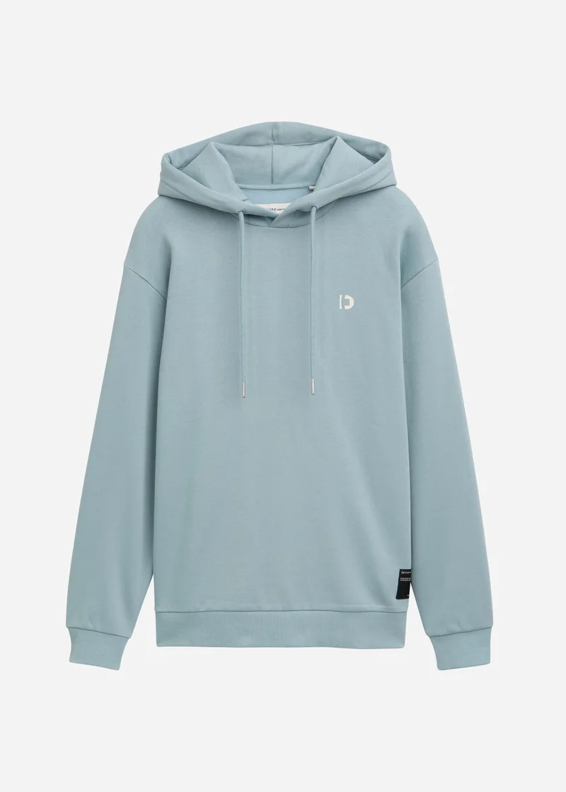 Tom Tailor Hoodie With Logo Details Light Grey Mint