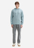 Tom Tailor Hoodie With Logo Details Light Grey Mint - 1044886-27840