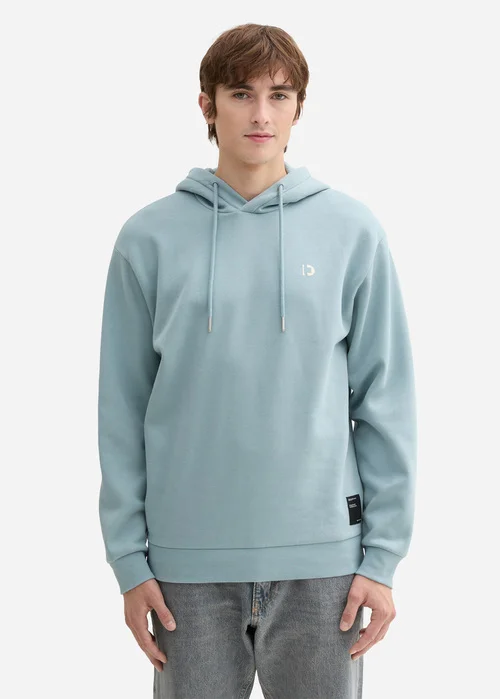 Tom Tailor Hoodie With Logo Details Light Grey Mint