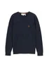 Tom Tailor Knitted Jumper With Logo Badge Knitted Navy Melange